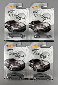 Group of Hot Wheels 007 Casino Royale Die-Cast Cars