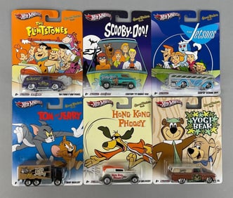 Set of Hot Wheels Hanna Barbera Cartoon Die-Cast Vehicles