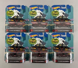 Group of Mattel Batman Classic TV Series Hot Wheels Vehicles