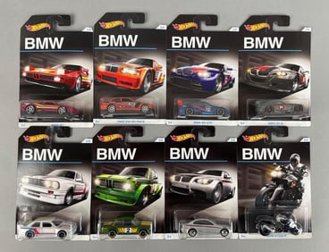 Set of 8 Mattel Hot Wheels BMW Vehicles