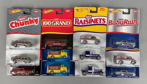 Group of Mattel Hot Wheels Nestle Candy Vehicles