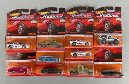 Group of Mattel Hot Wheels Redline Series Vehicles