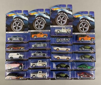 Group of Mattel Hot Wheels Real Riders Die-Cast Vehicles