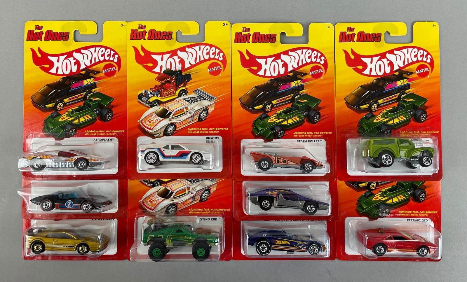 Group of Mattel Hot Wheels The Hot Ones Die-Cast Vehicles: Original packaging