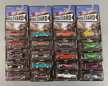 Group of Mattel Hot Wheels Boulevard Die-Cast Vehicles