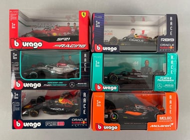 Group of Bburago Die-Cast Formula 1 Cars