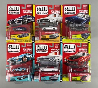 Group of Auto World Vintage Muscle Die-Cast Vehicles