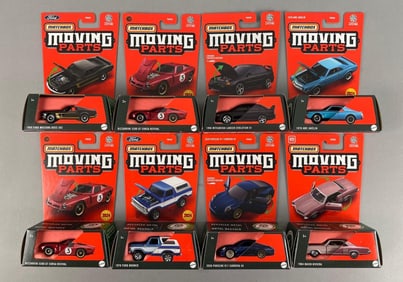 Group of Matchbox Moving Parts Die-Cast Vehicles