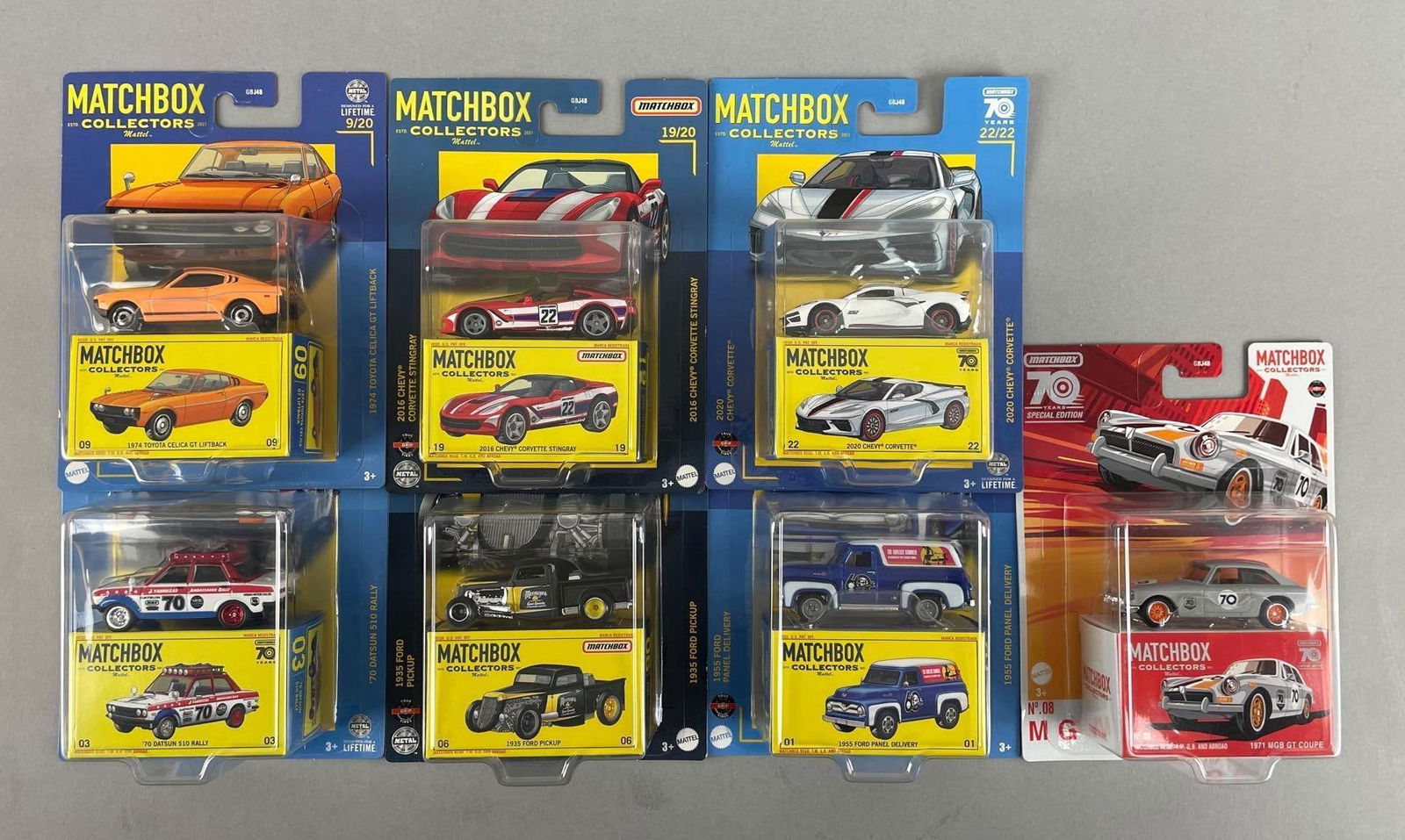 Group of Matchbox Collectors Die-Cast Vehicles: 1/64 scale, original packaging