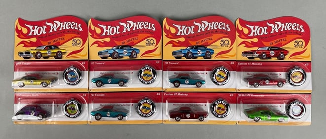 Group of Mattel Hot Wheels Redline Die-Cast Vehicles
