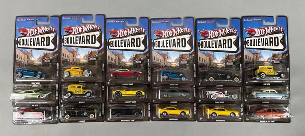 Group of Mattel Hot Wheels Boulevard Die-Cast Vehicles