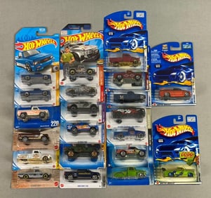 Group of 21 Mattel Hot Wheels Die Cast Vehicles