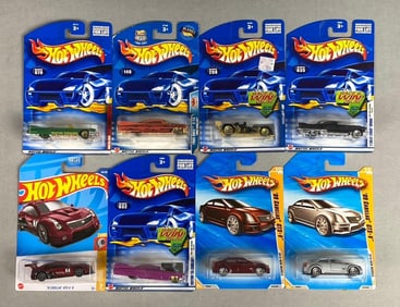 Group of 8 Mattel Cadillac Hot Wheels Die Cat Vehicles