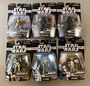Group of 6 Hasbro Stars Wars The Saga Collection Figures