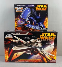 Group of 2 Hasbro Star Wars Revenge of The Sith Fighters