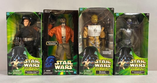 Group of 4 Hasbro Star Wars Power Of The Jedi Figures and More