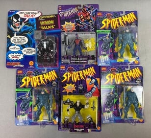 Group of 6 Toy Biz Spider-Man figures