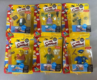 Group of 6 Playmates The Simpsons Figures