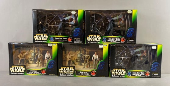 Group of 5 Kenner Star Wars The Power of The Force Figures
