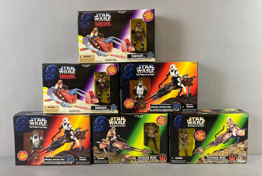 Group of 6 Kenner Star Wars The power of the Force Vehicle Figures (1 of 3)