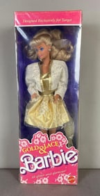 1989 Mattel Barbie Gold Lace & Barbie Fashion Doll