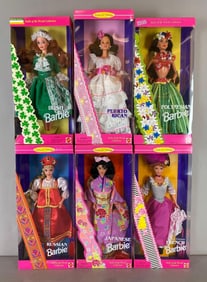 Group of 6 Mattel Barbie World Themed Fashion Dolls