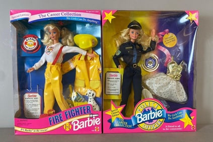 Group of 2 Mattel Barbie The Career Collection Fashion Dolls
