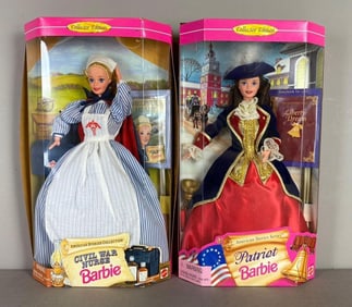 Group of 2 Mattel Barbie American Stories Collection Fashion Dolls