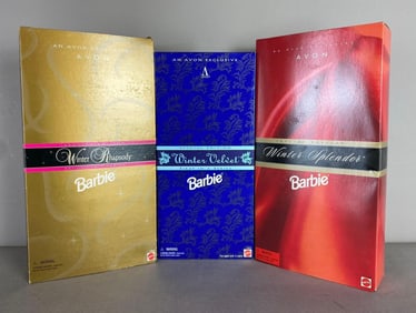 Group of 3 Mattel Barbies Avon Exclusive Fashion Dolls