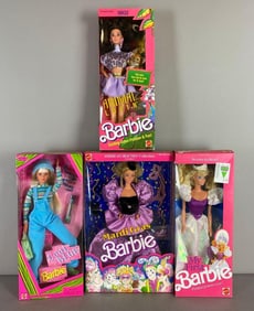 Group of 4 Assorted Mattel Barbie Fashion Dolls