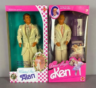 Group of 2 Mattel Barbie Ken & Allan Fashion Dolls