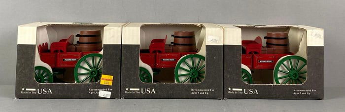 Group of 3 ERTL Country Classics Buckboard Wagon With Barrel