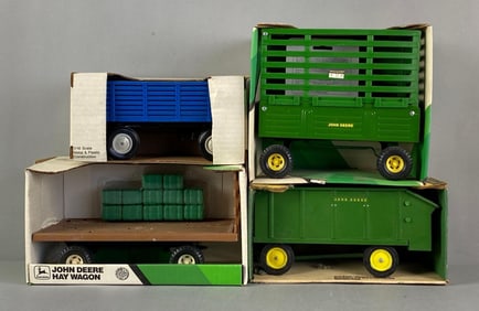 Group of 4 ERTL John Deere Farm Wagon Equipment