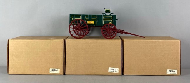 Group of 3 John Deere Die-Cast Wagons