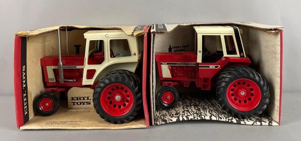 Group of 2 Ertl International Die-Cast Tractors