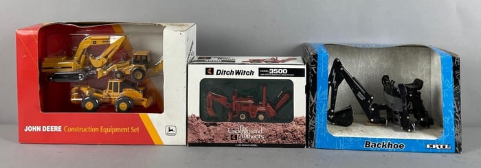 Group of Die-Cast Construction Equipment
