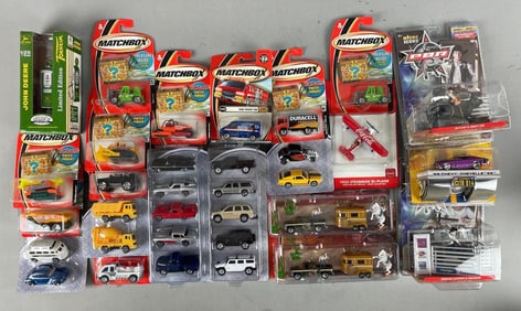 Group of Matchbox Die-Cast Vehicles and More