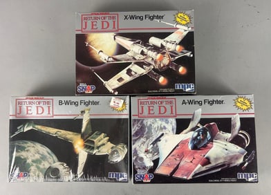 Group of 3 Star Wars Return of the Jedi Spaceship Model Kits