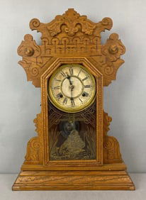 Antique Waterbury Jarvis Gingerbread Mantle Clock
