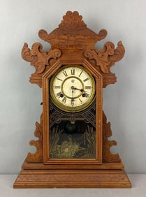 Antique Janeway Gingerbread Mantle Clock