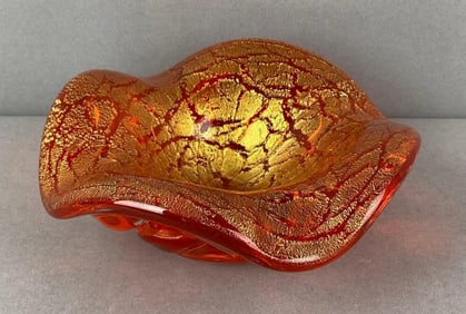 Mid Century Modern Murano Art Glass Ashtray