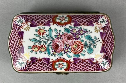 French Hand Painted Trinket Box