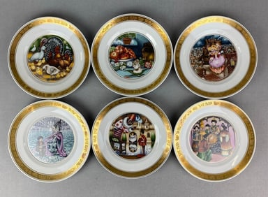 Group of 6 1975 Royal Copenhagen The Hans Christian Andersen Plates