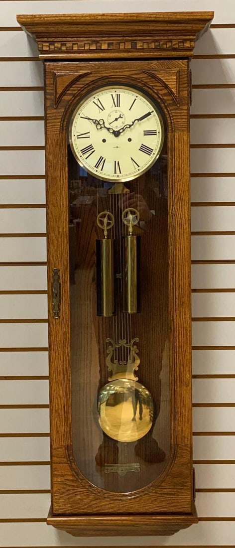 Howard Miller Oak Wall Hanging Clock (1 of 6)