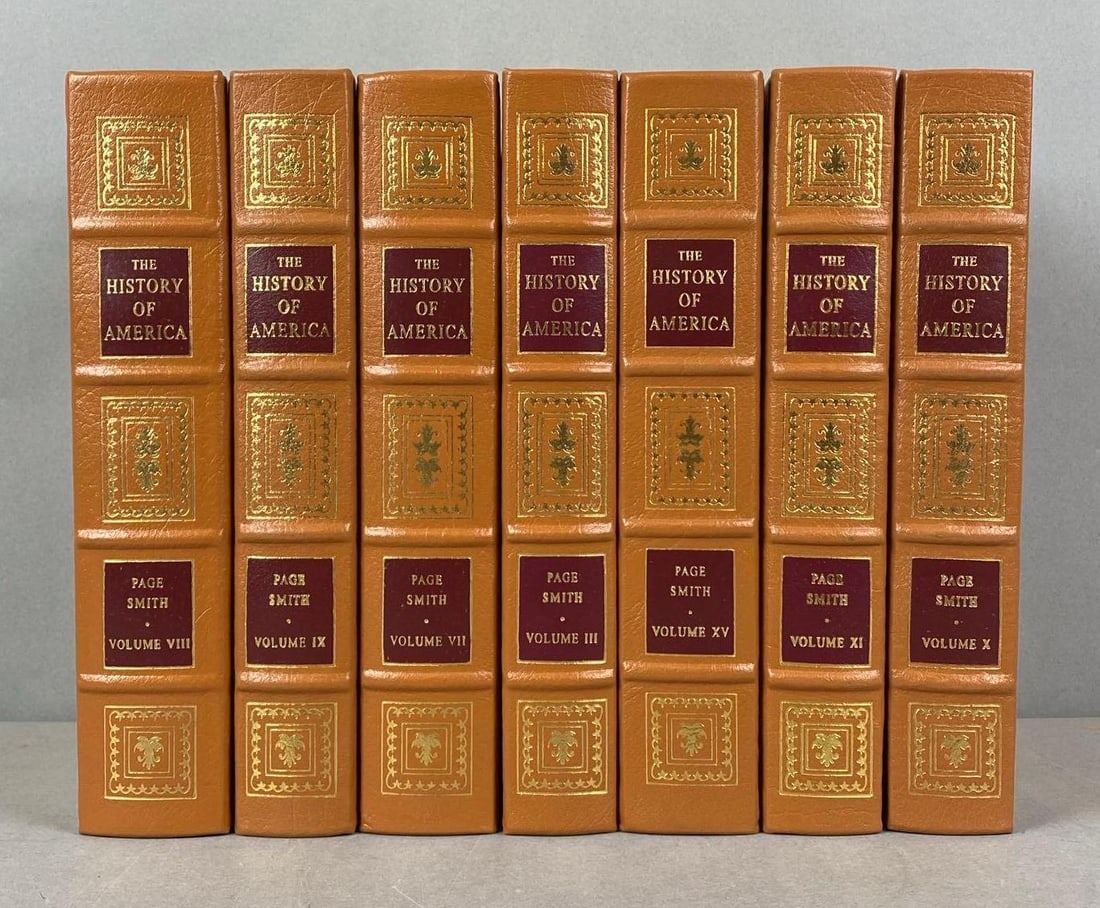 Group of The History of America The Easton Press: leather bound with gold gilding.