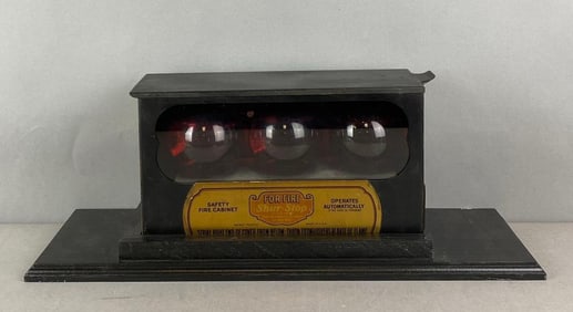 Antique Shur- Stop Fire Extinguisher Grenades in Safety Fire Cabinet