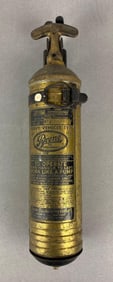 Vintage Brass Pyrene Hand Pump Fire Extinguisher