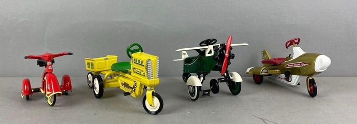 Group of Hallmark Kiddie Car Classic Peddle Car Die Cast Toy Vehicles