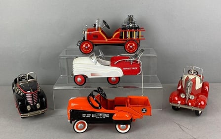 Group of Hallmark Kiddie Car Classic Peddle Car Die Cast Toy Vehicles