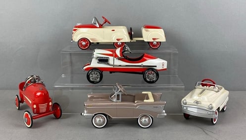 Group of Hallmark Kiddie Car Classic Peddle Car Die Cast Toy Vehicles